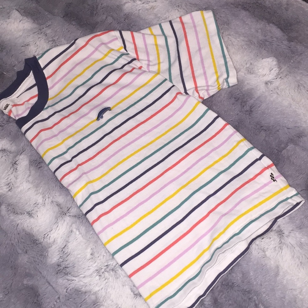 Vans crop striped tee